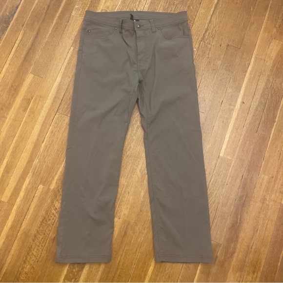 Prana Pants Prana Breathe Slim Fit Hiking Pants Khaki Brown